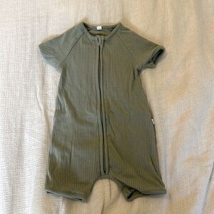 MORI Baby- 0-3 Months- Zip-Up Short Sleeved Romper